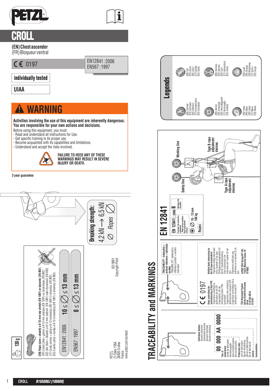 Petzl CROLL User Manual | 24 pages