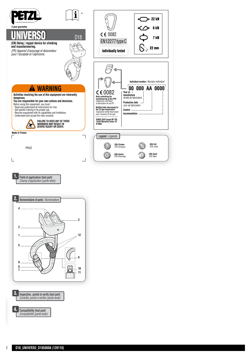 Petzl UNIVERSO User Manual | 24 pages