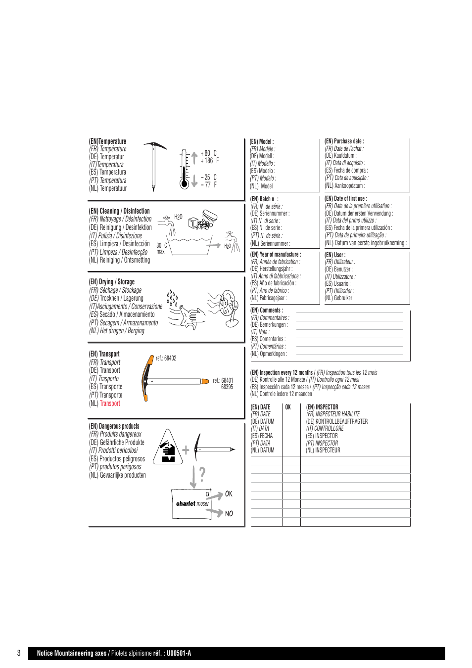 Petzl Ледорубы Petzl User Manual | Page 3 / 10