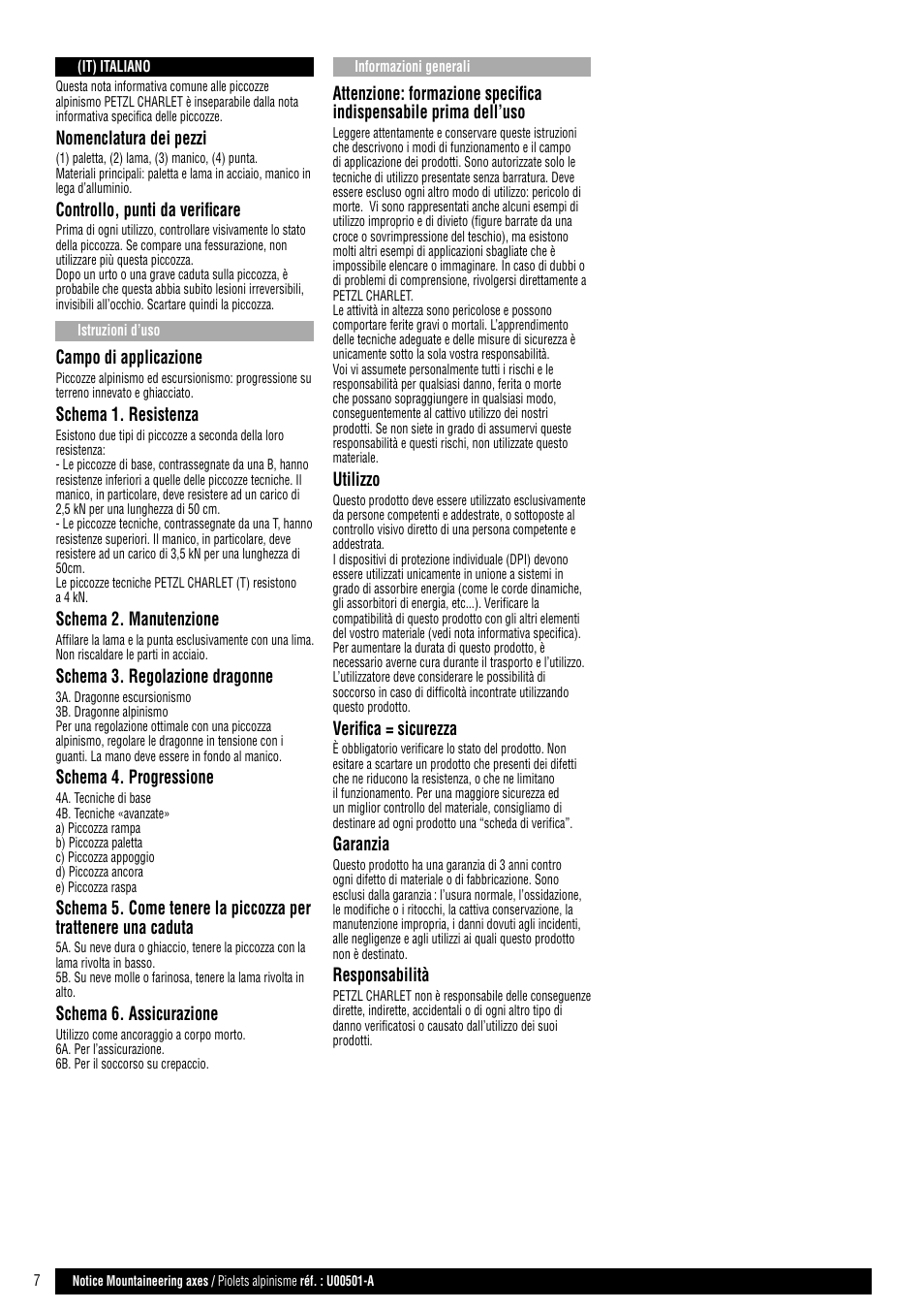 Petzl Ледорубы Petzl User Manual | Page 7 / 10