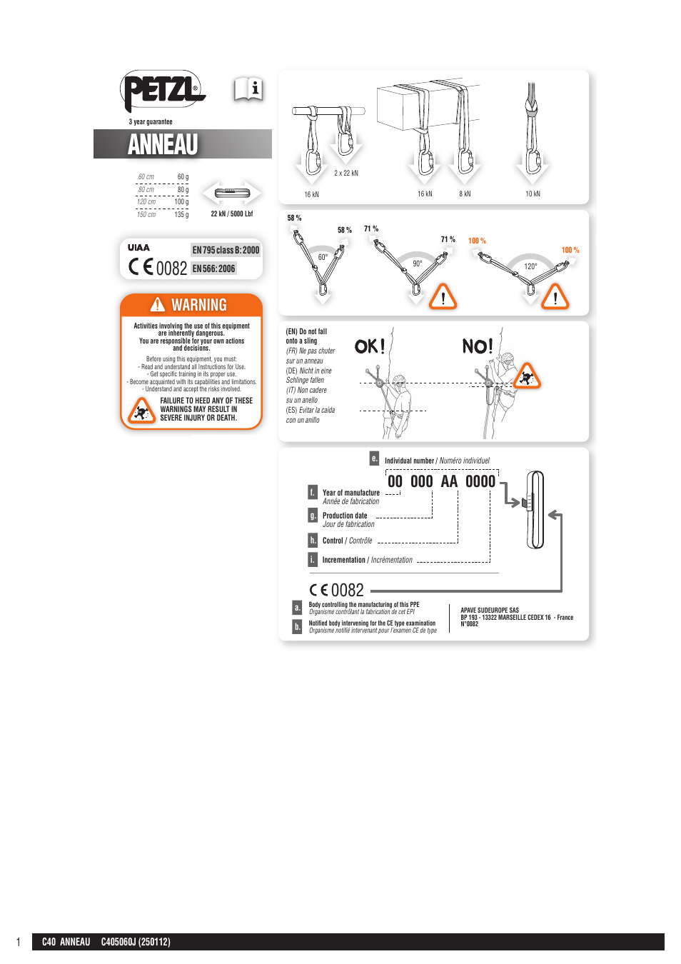 Petzl ANNEAU User Manual | 12 pages