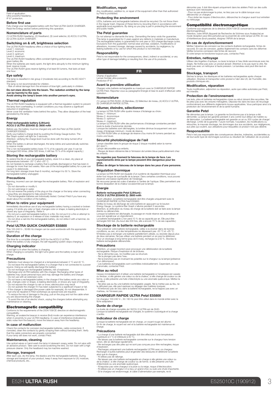 En, fr | Petzl ULTRA RUSH User Manual | Page 3 / 14