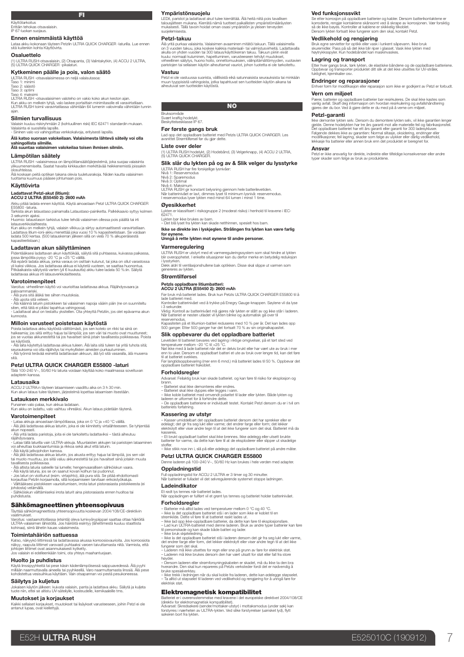 Fi, no | Petzl ULTRA RUSH User Manual | Page 7 / 14