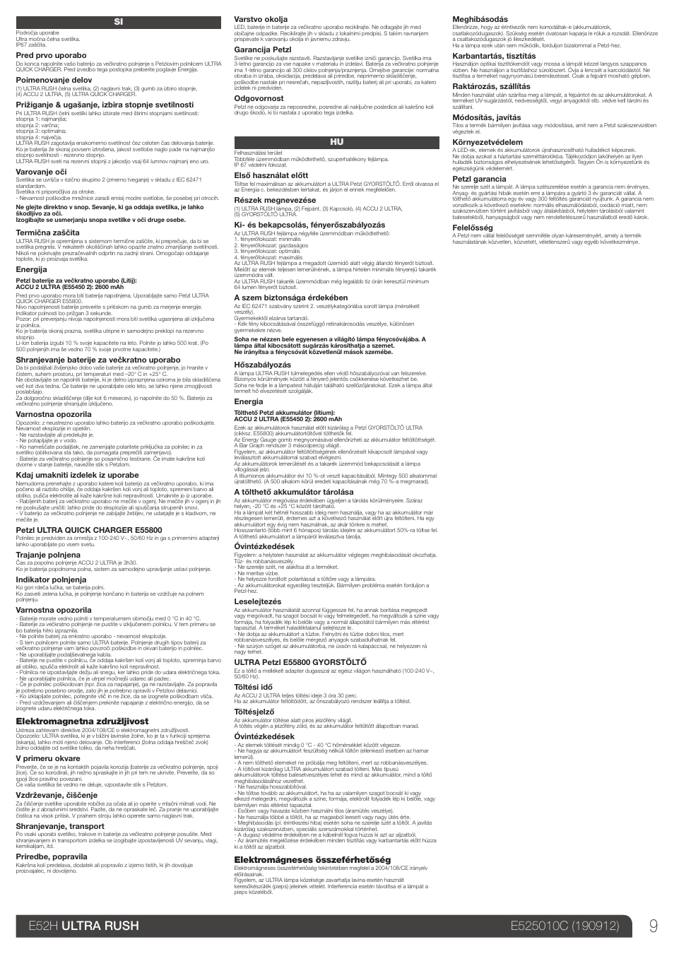 Si, hu | Petzl ULTRA RUSH User Manual | Page 9 / 14