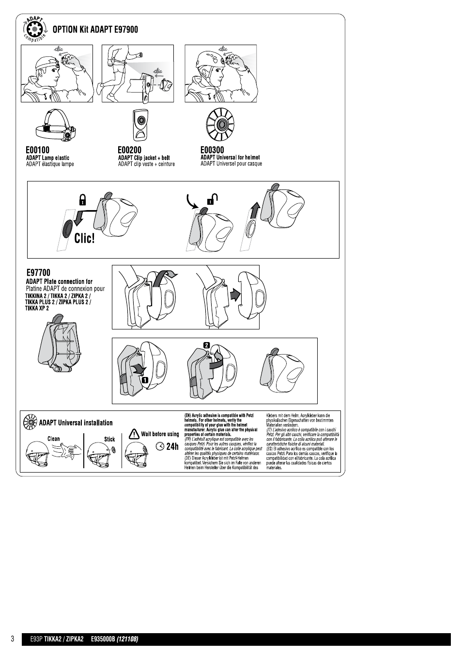 Drawings | Petzl TIKKA 2 CORE User Manual | Page 3 / 24