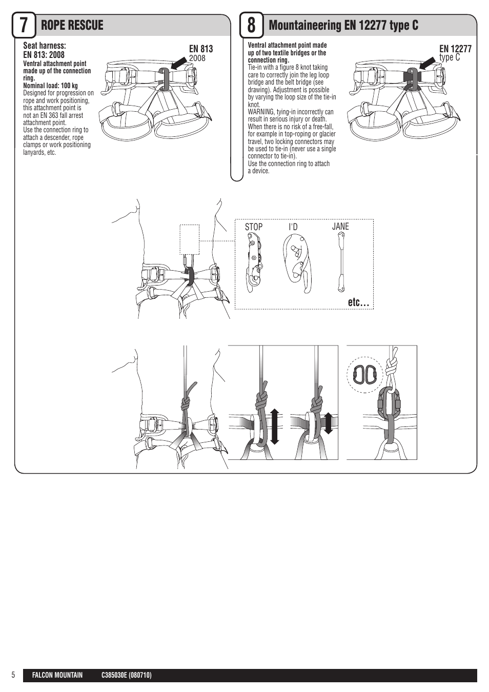 Drawings en | Petzl FALCON MOUNTAIN User Manual | Page 5 / 26