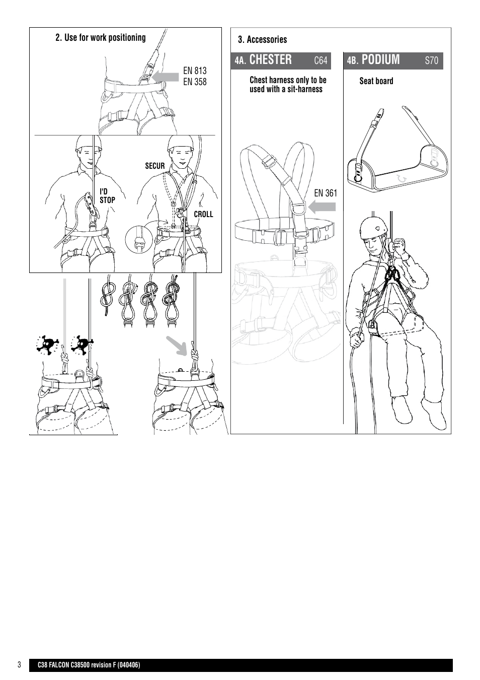 Drawings, Chester, Podium | Petzl FALCON ASCENT User Manual | Page 3 / 10