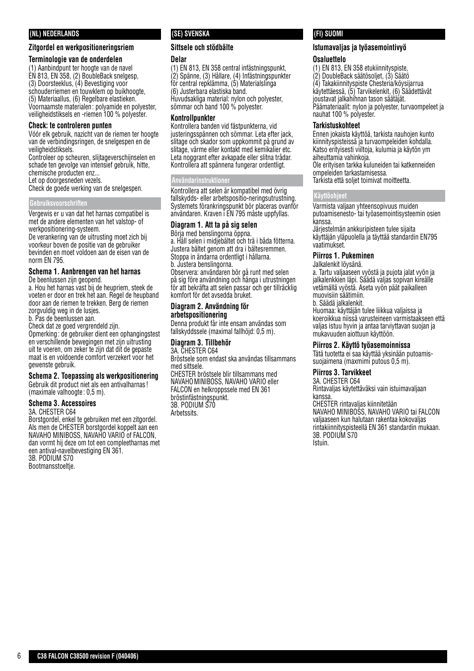 Nl, se, fi | Petzl FALCON ASCENT User Manual | Page 6 / 10