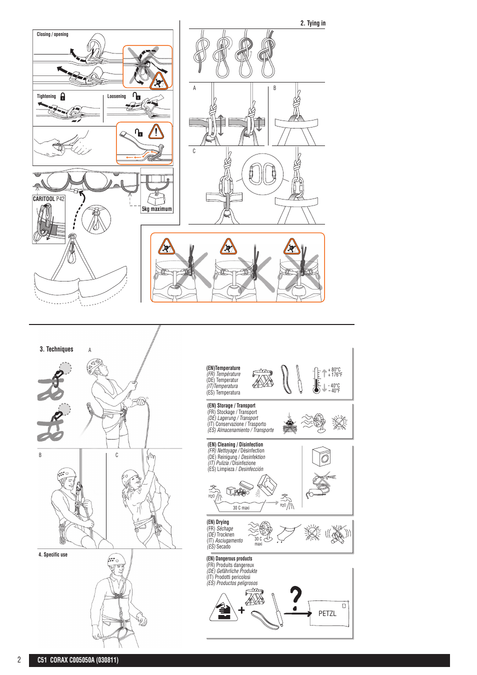 Drawings | Petzl CORAX User Manual | Page 2 / 13