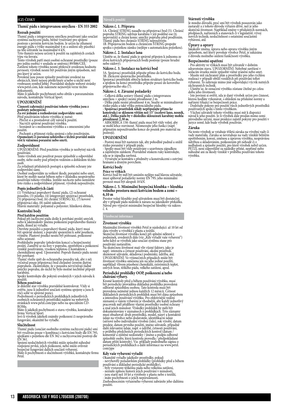 Petzl ABSORBICA-Y 150 MGO User Manual | Page 13 / 21