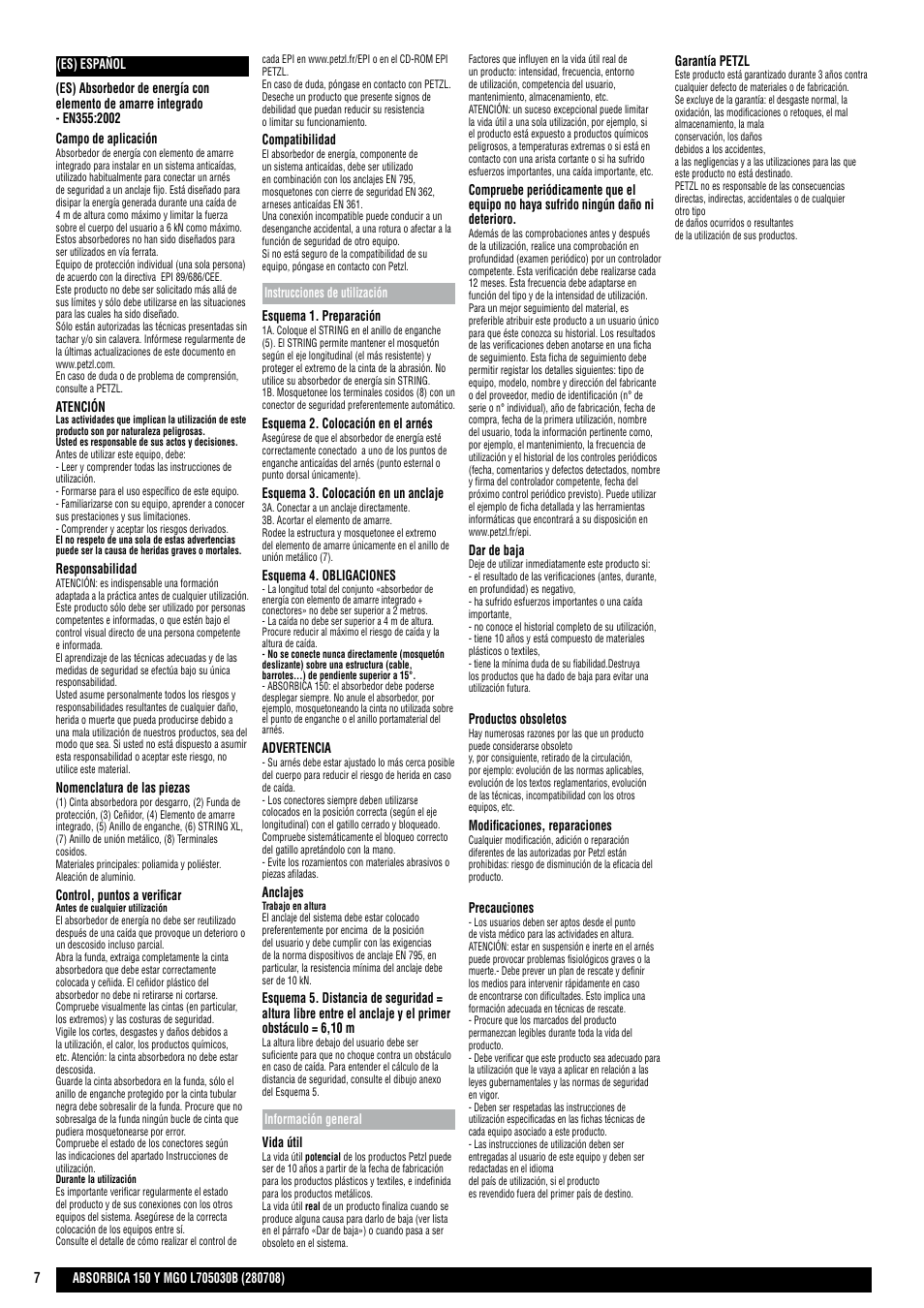 Petzl ABSORBICA-Y 150 MGO User Manual | Page 7 / 21