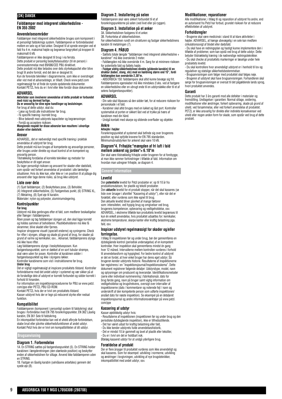 Petzl ABSORBICA-Y 150 MGO User Manual | Page 9 / 21