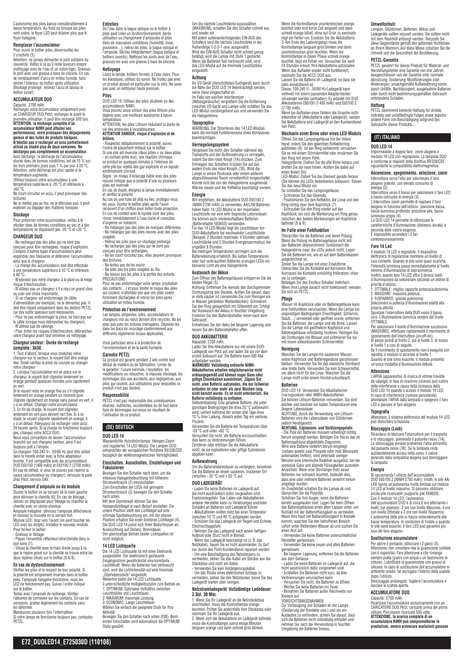 De-it | Petzl DUO LED 14 ACCU User Manual | Page 4 / 14