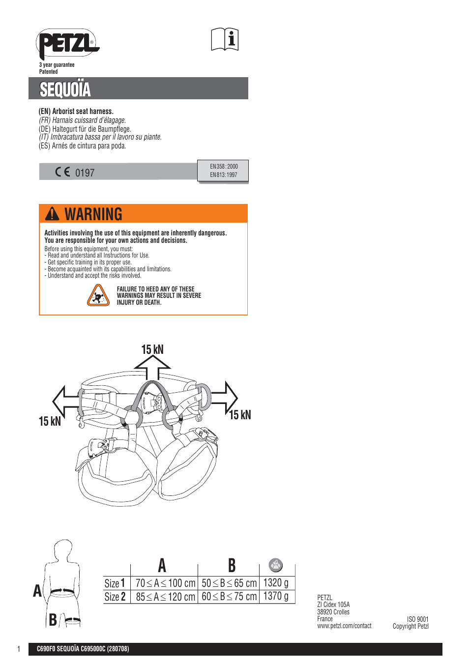Petzl SEQUOIA User Manual | 26 pages