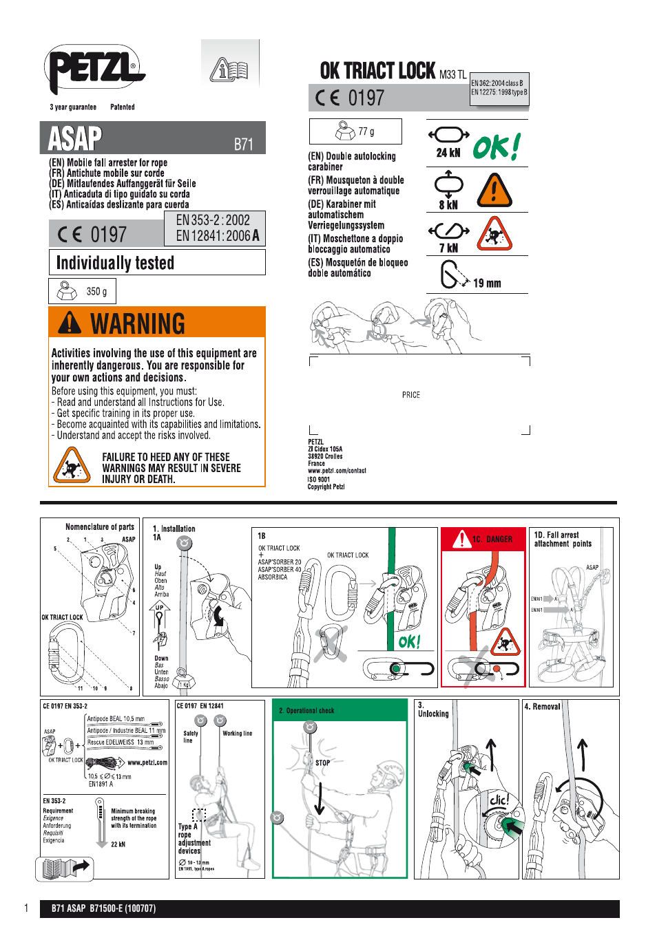 Petzl ASAP User Manual | 20 pages