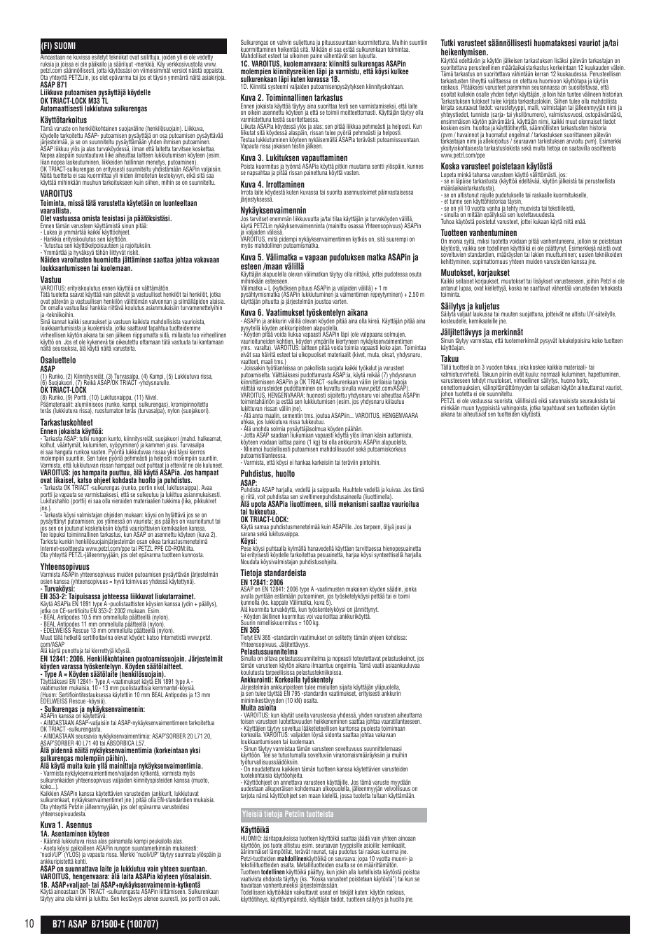 Petzl ASAP User Manual | Page 10 / 20