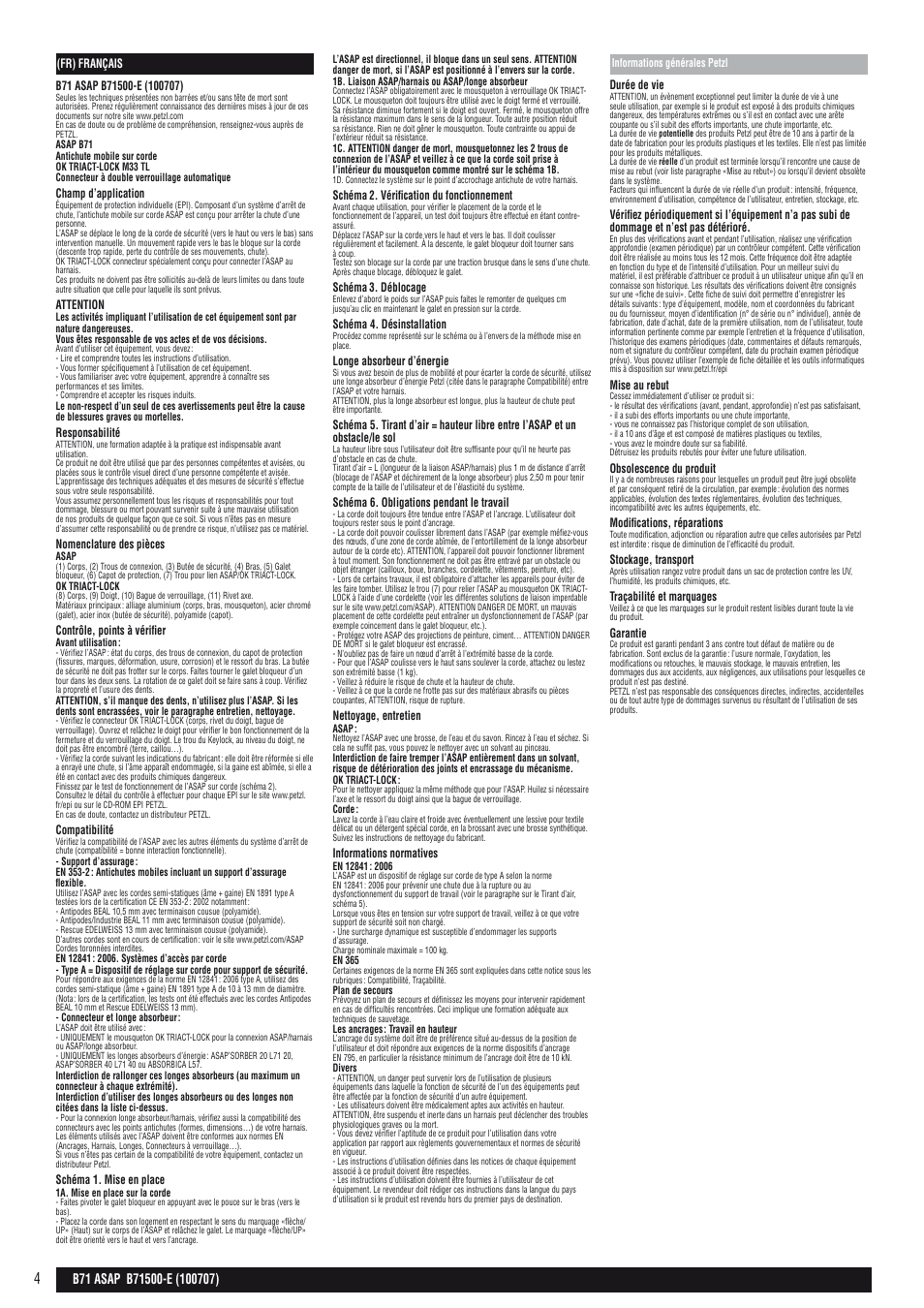 Petzl ASAP User Manual | Page 4 / 20