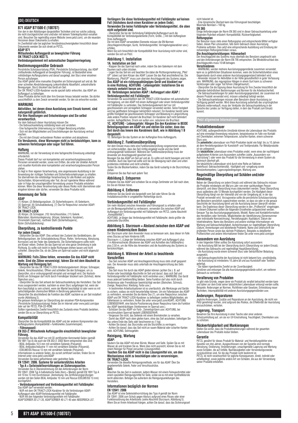 Petzl ASAP User Manual | Page 5 / 20