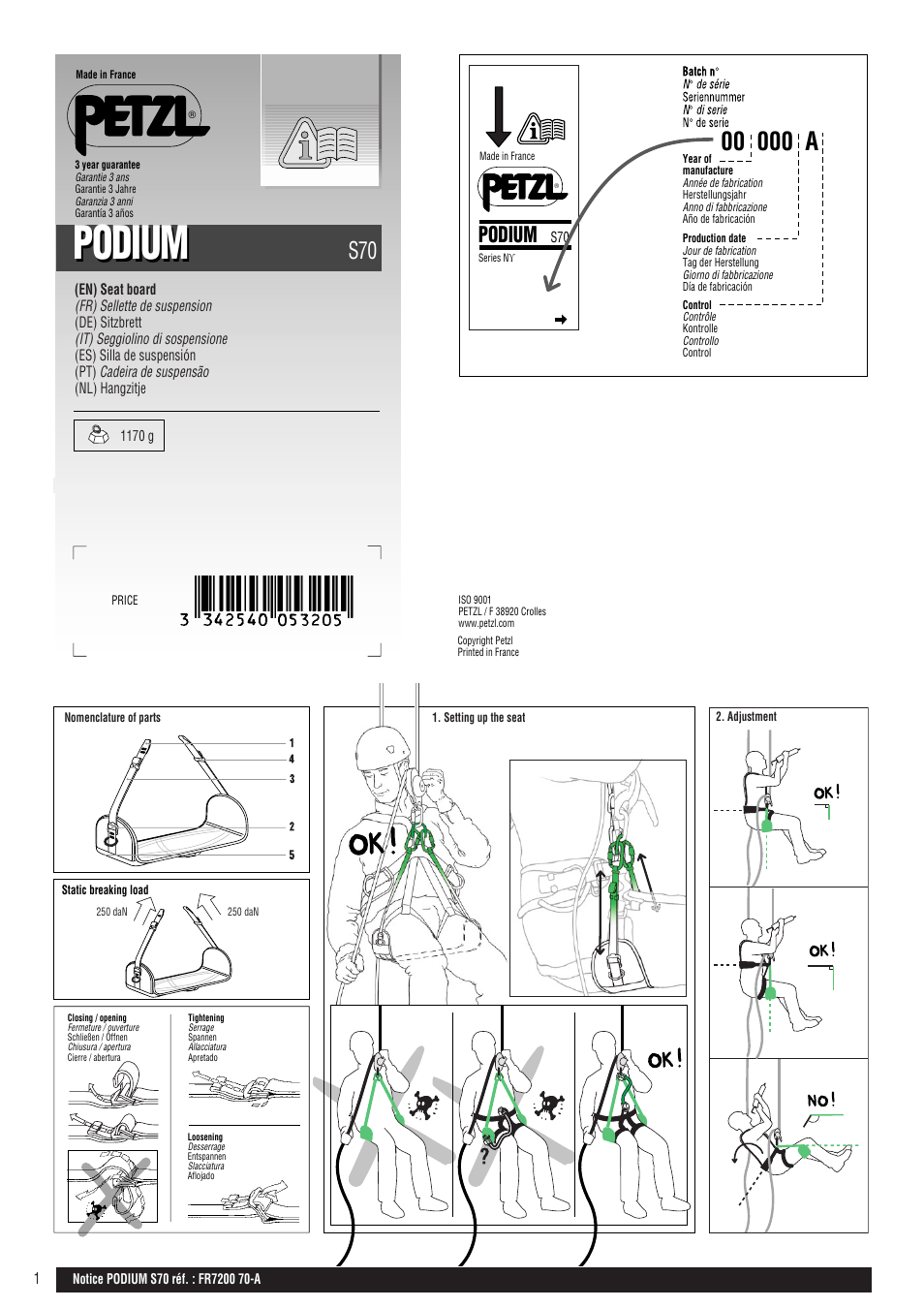 Petzl PODIUM User Manual | 9 pages