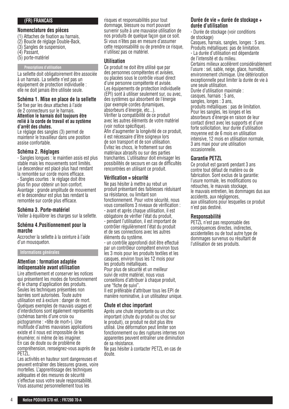 Petzl PODIUM User Manual | Page 4 / 9