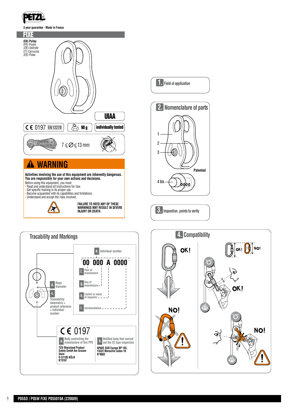 Petzl FIXE User Manual | 23 pages