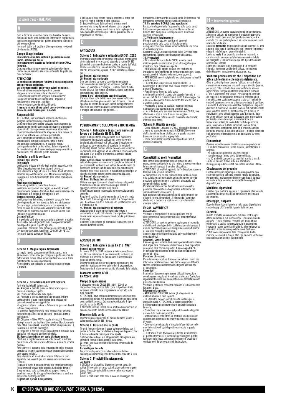 Petzl NAVAHO BOD CROLL FAST User Manual | Page 10 / 24