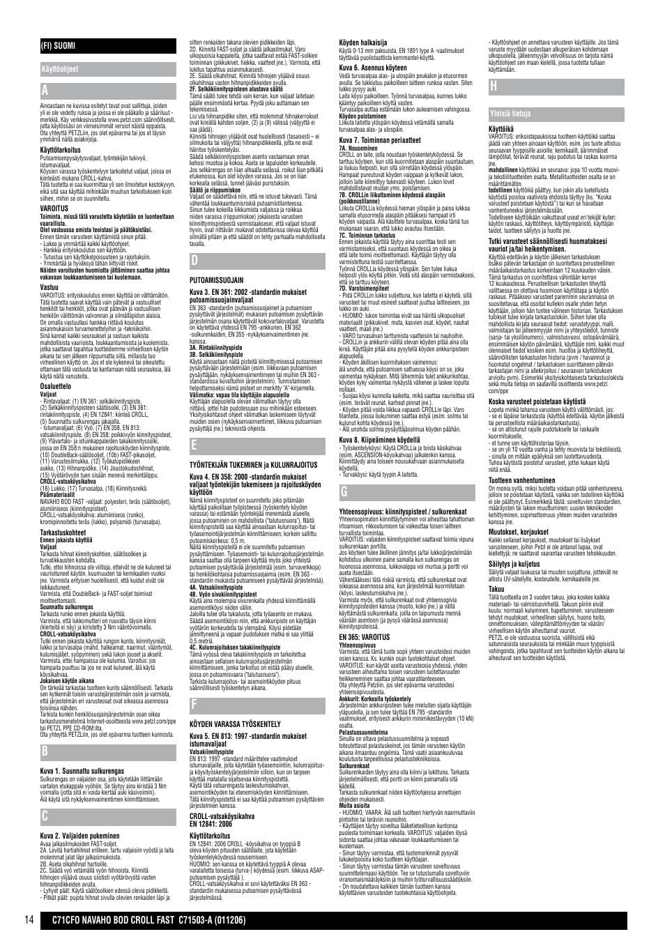 Petzl NAVAHO BOD CROLL FAST User Manual | Page 14 / 24