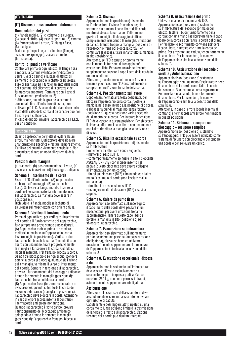 Petzl I'D D20 S User Manual | Page 12 / 28