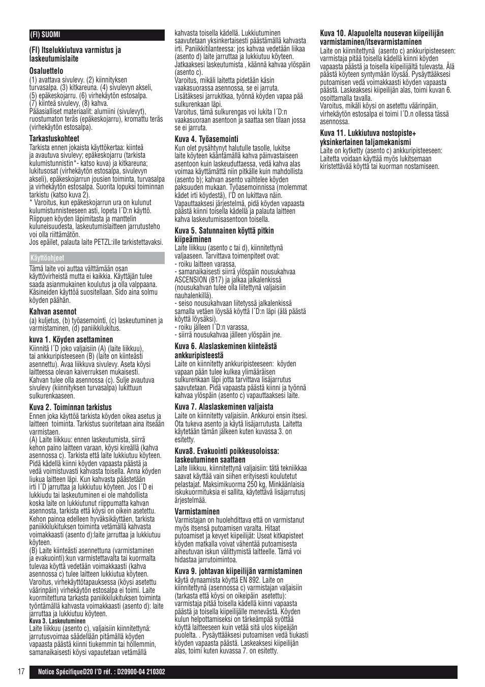 Petzl I'D D20 S User Manual | Page 17 / 28