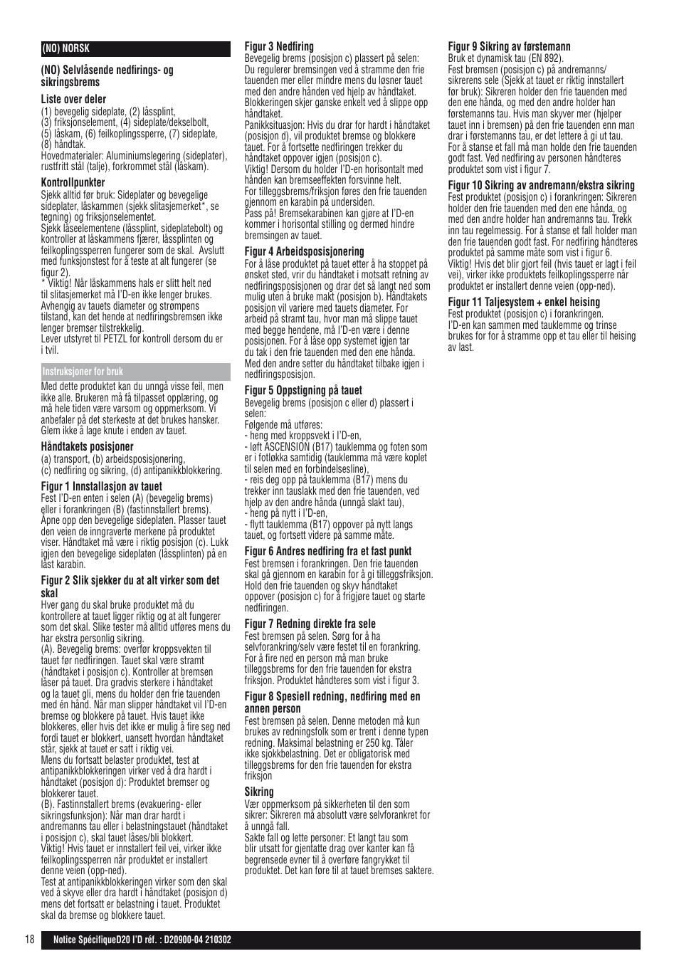 Petzl I'D D20 S User Manual | Page 18 / 28