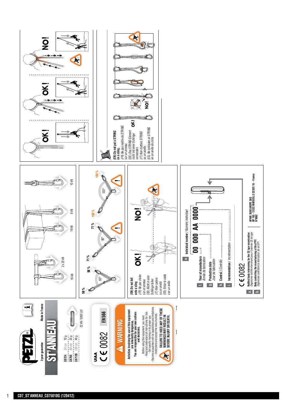 Petzl ST'ANNEAU User Manual | 10 pages