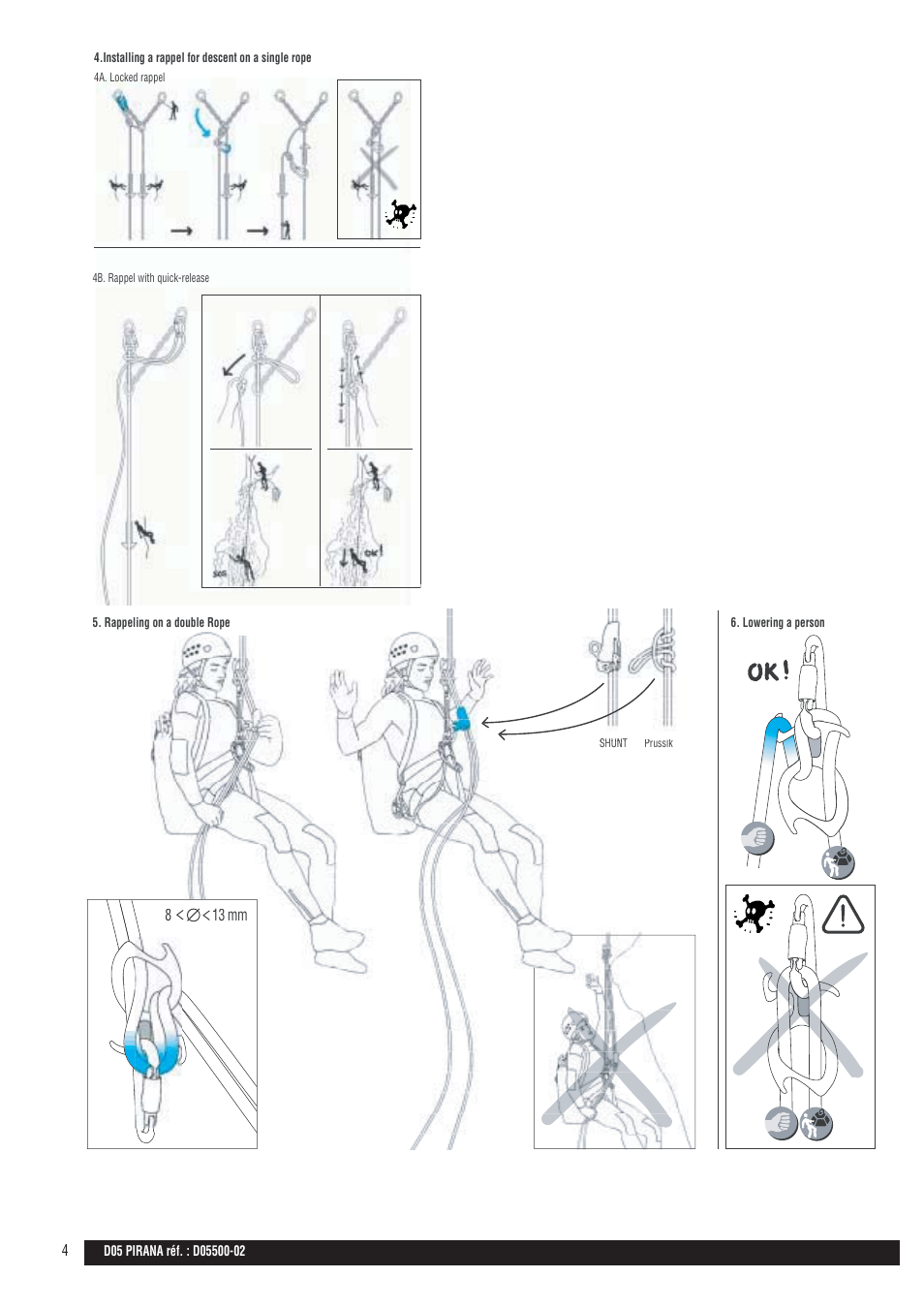 Drawings, 813 mm | Petzl PIRANA User Manual | Page 4 / 24