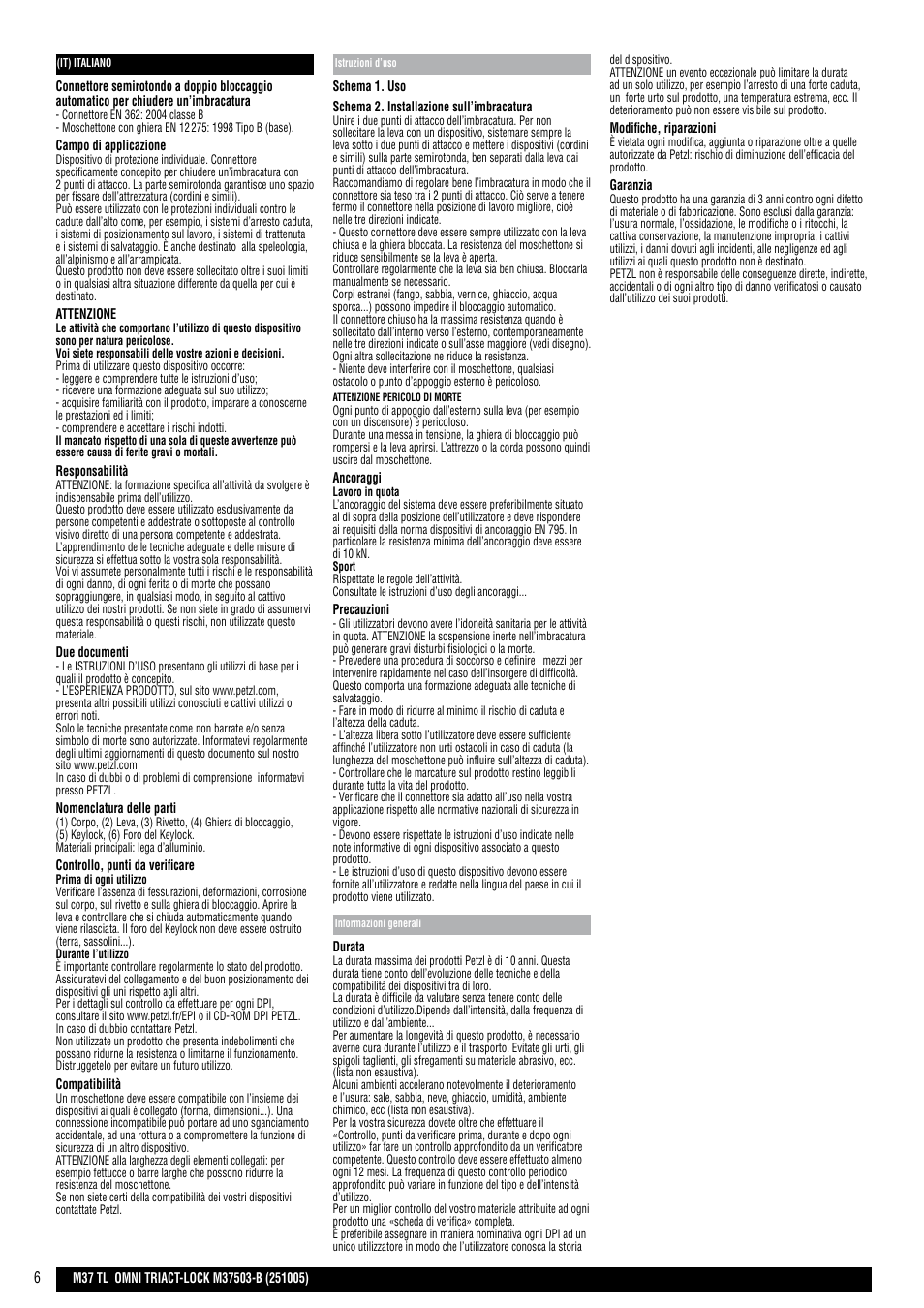 Petzl OMNI TRIACT-LOCK User Manual | Page 6 / 20