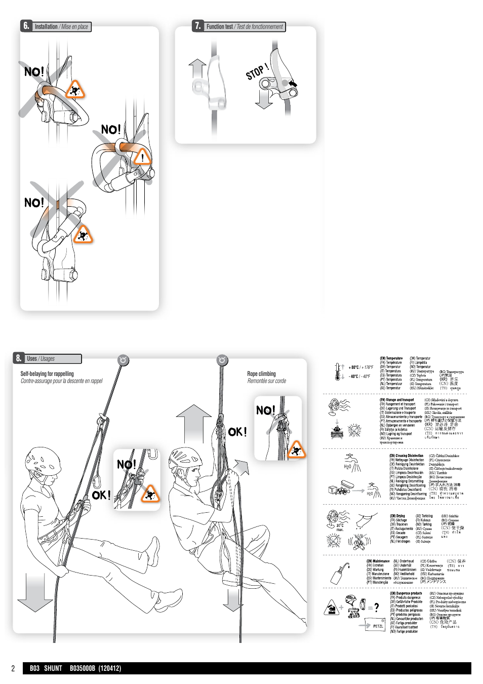 Drawings, Cahier, Miniplan 1 verso | Petzl SHUNT User Manual | Page 2 / 21