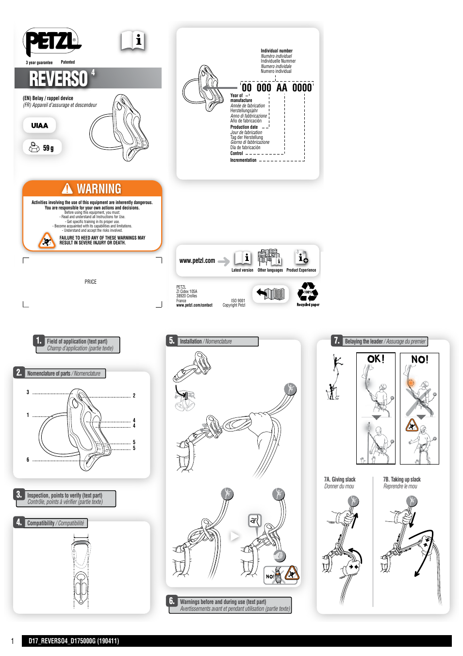 Petzl REVERSO 4 User Manual | 24 pages