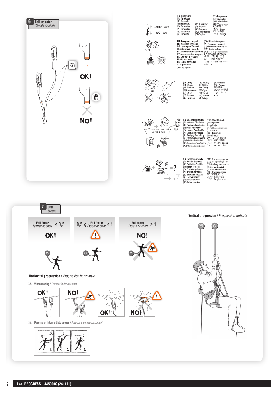 Drawings, Progress cahier cahier | Petzl PROGRESS L445000C User Manual | Page 2 / 20