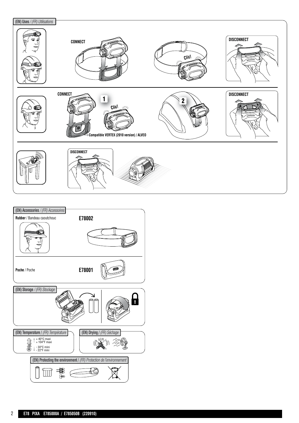 Drawings | Petzl PIXA 3 User Manual | Page 2 / 13