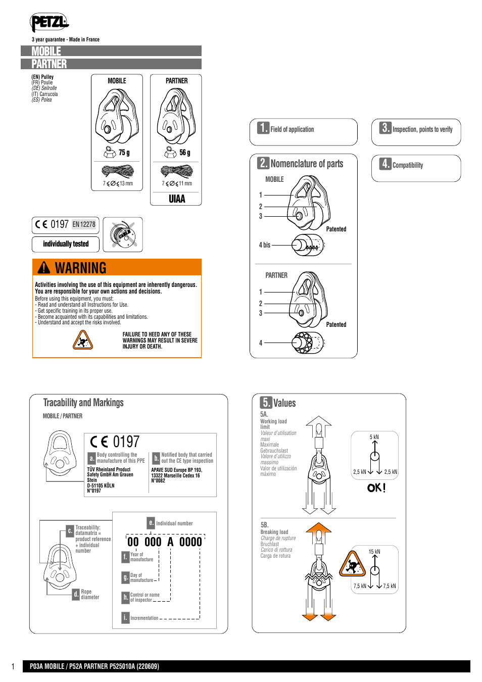 Petzl PARTNER User Manual | 23 pages