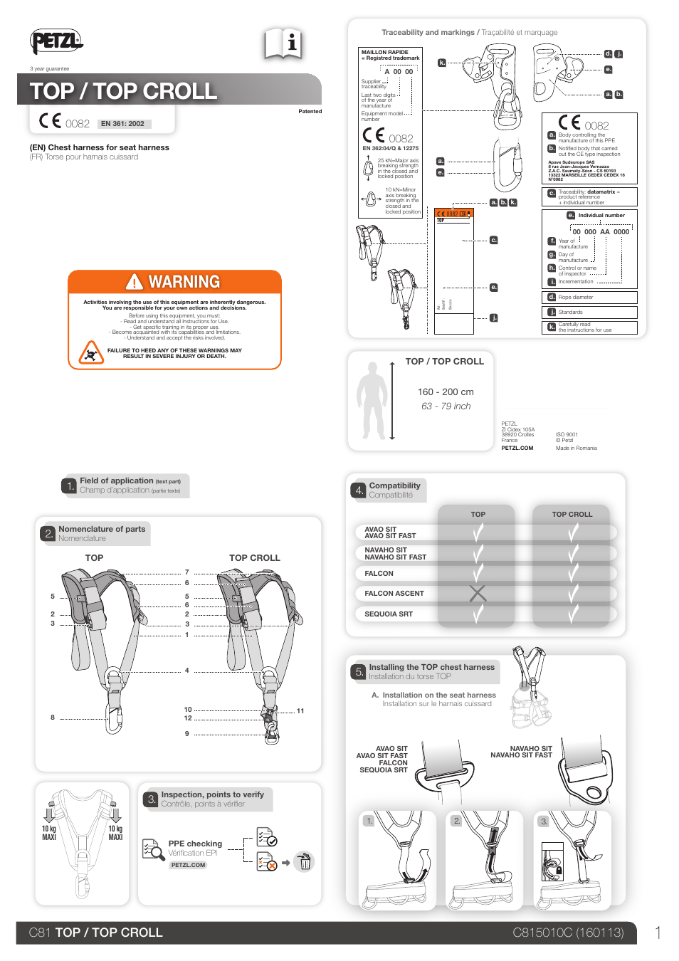 Petzl TOP CROLL User Manual | 23 pages