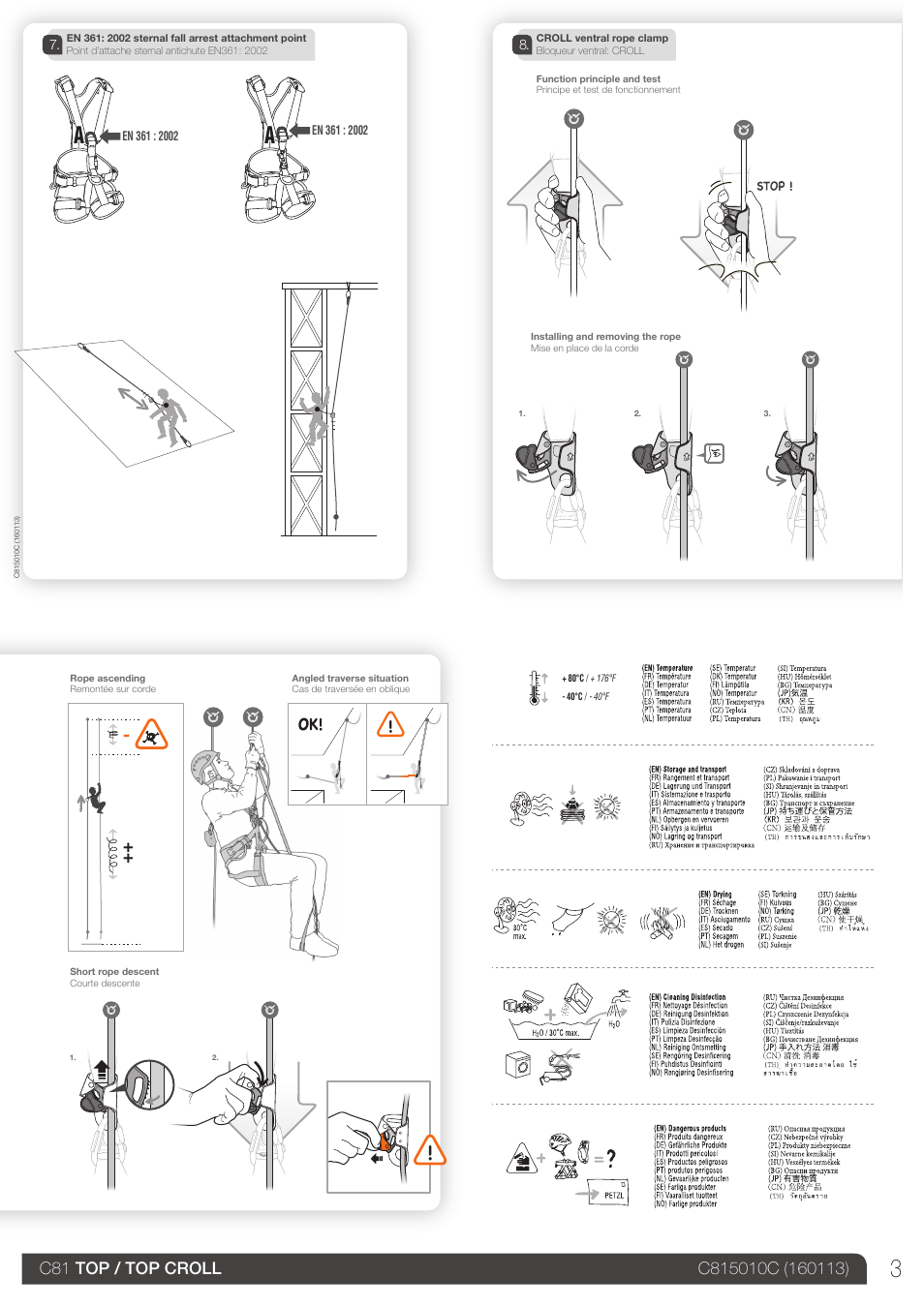 Drawings | Petzl TOP CROLL User Manual | Page 3 / 23