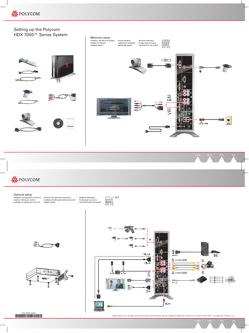 Polycom HDX 7000—1080_Установка User Manual | 2 pages