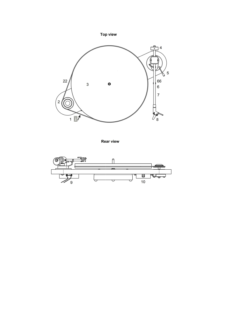 Controls, features and connections | Pro-Ject Audio Systems Elemental User Manual | Page 2 / 7