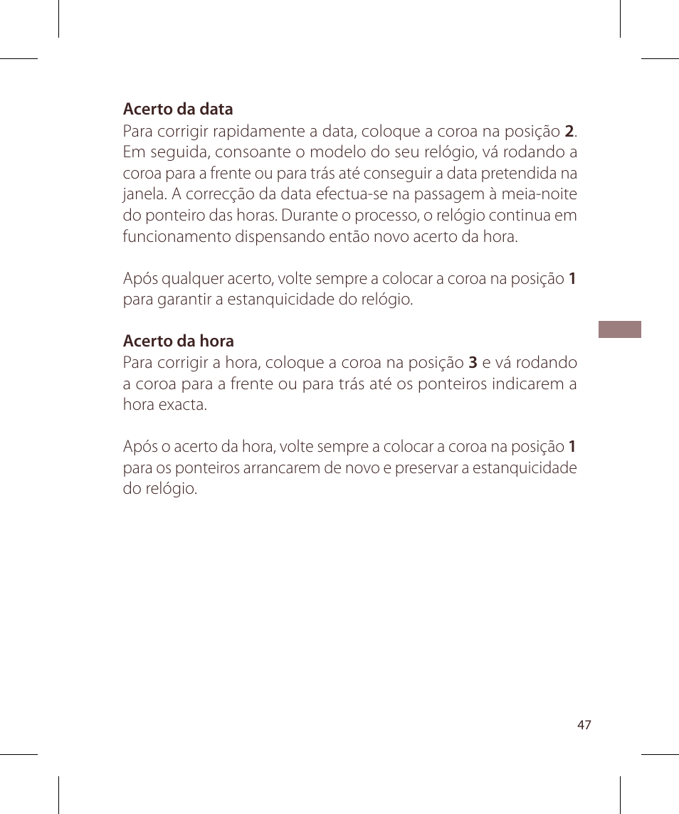 Raymond Weil Хронографы кварцевые User Manual | Page 47 / 132