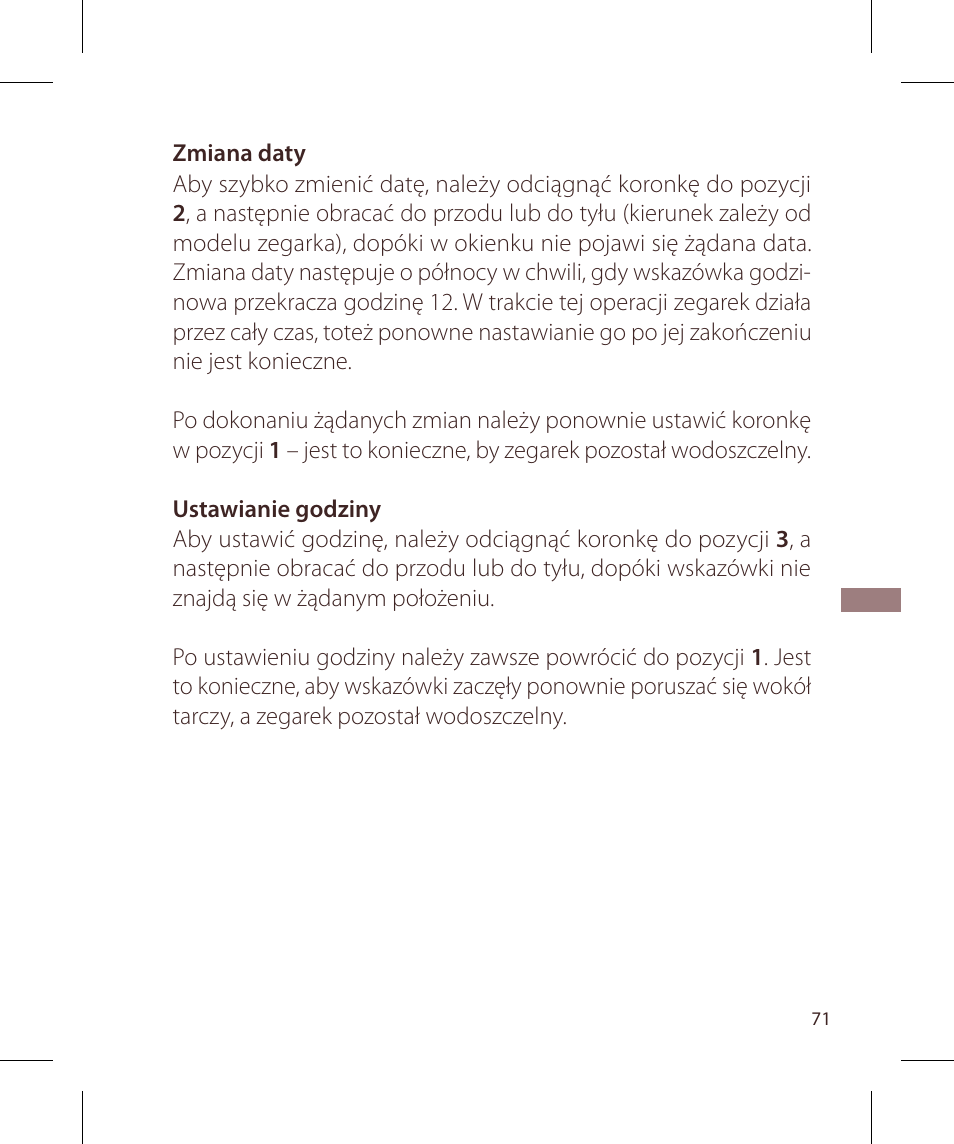 Raymond Weil Хронографы кварцевые User Manual | Page 71 / 132