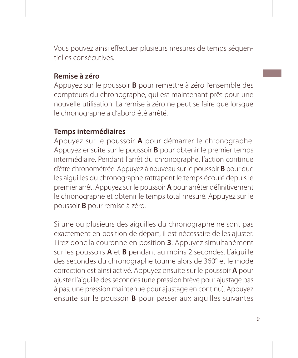 Raymond Weil Хронографы кварцевые User Manual | Page 9 / 132