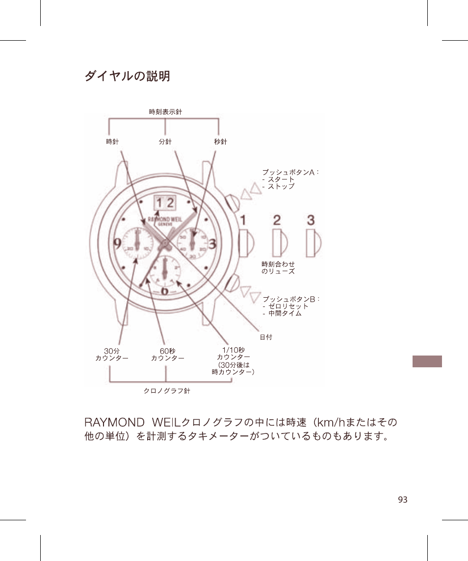 Raymond Weil Хронографы кварцевые User Manual | Page 93 / 132