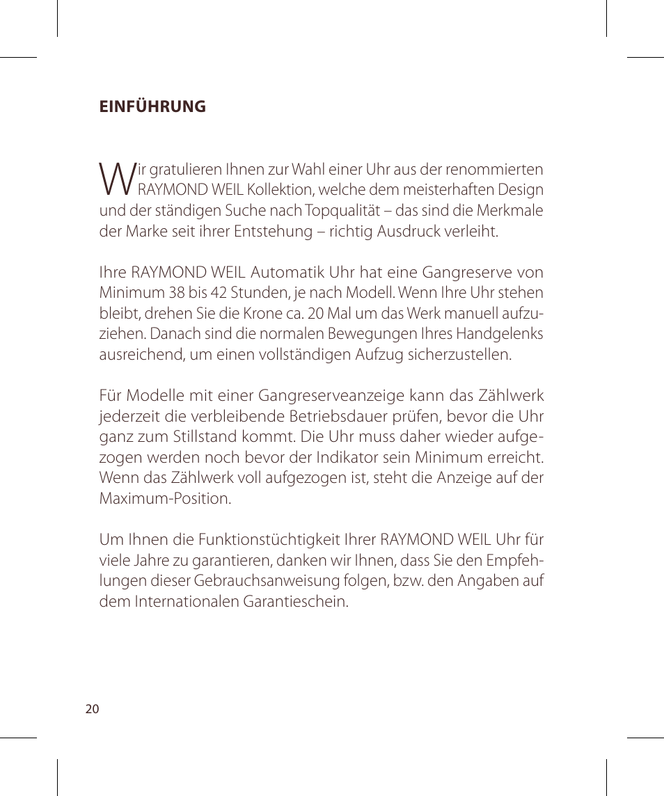 Raymond Weil Nabucco User Manual | Page 20 / 136