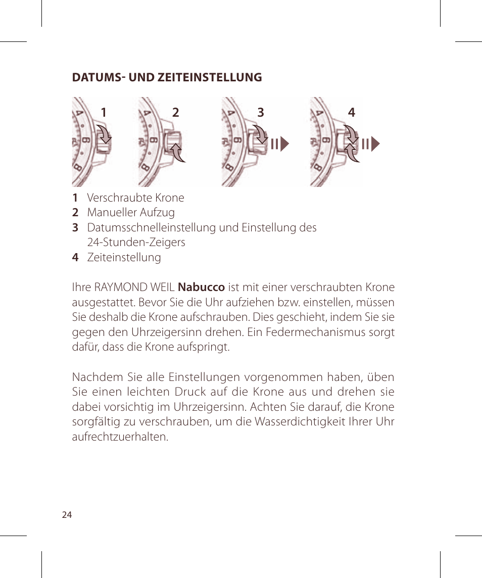 Raymond Weil Nabucco User Manual | Page 24 / 136