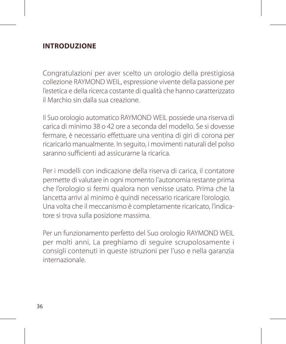 Raymond Weil Nabucco User Manual | Page 36 / 136