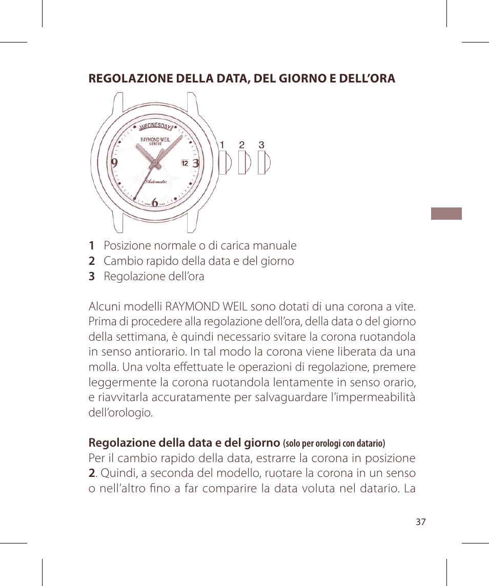 Raymond Weil Nabucco User Manual | Page 37 / 136